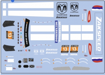 Preview: Decal Dodge Viper ZakSpeed #13 24h Dubai 2021 - Scale 1:32